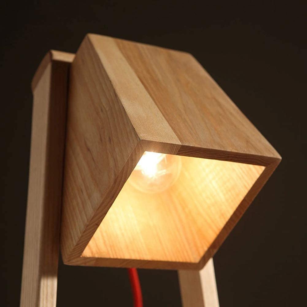 Büro Nachttischlampe Kreative Tischlampe, Einfache Hölzerne Schreibtischlampe, Büro, Student, Arbeitszimmer, Schlafzimmer, Nachttischlampe, Augenschutz Tischlampe Nachtlicht