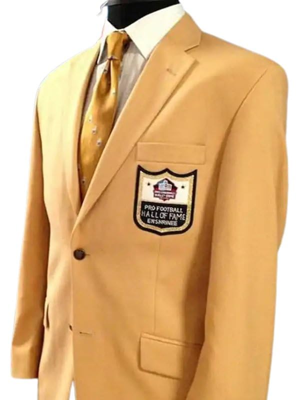 Mens Football Hall of Fame Gold Blazer Coat2