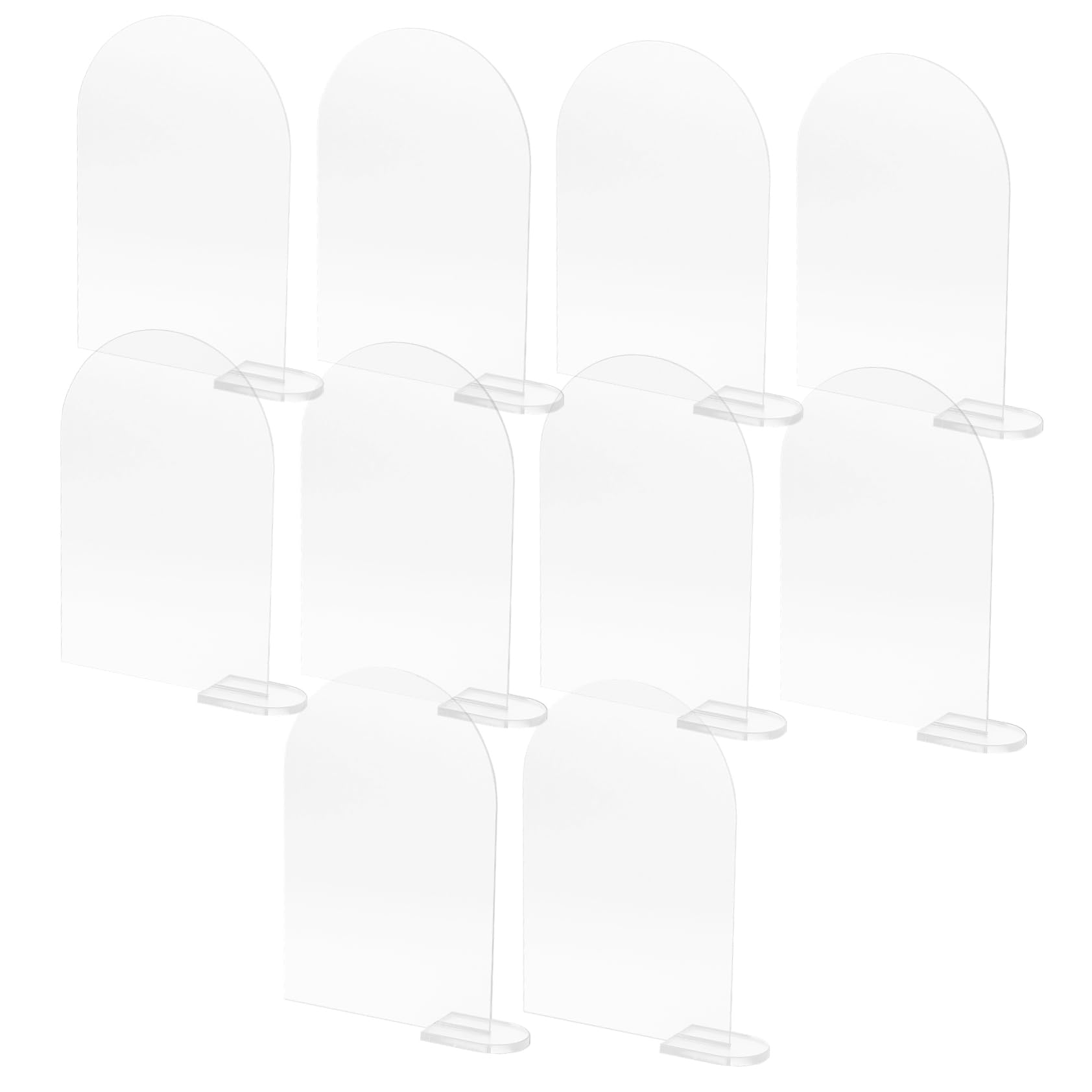 30 Acryl Namenskarten für Hochzeit und Party, Leere Tischschilder | Sockel für Zeremonie und Empfang, Transparentes Design, Praktisches 30 Stück