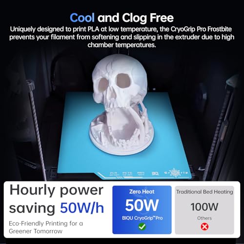Image of BIQU CryoGrip Pro Frostbite Cold Build Plate for Centauri Carbon /CC 2 | Super-Tack Spring Steel Sheet, 260x286.5mm, Room Temperature Printing, Double-Sided