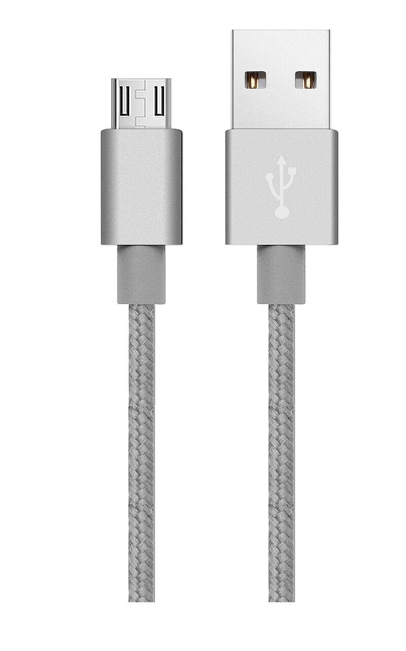 Extra Long Micro USB Cable, Orbitron High Speed Micro USB Charger Charging Cable - Nylon Braided Micro USB Sync Cable for Samsung, Nexus, Kindle, PS4, HTC, LG, (3 Meter, Grey)