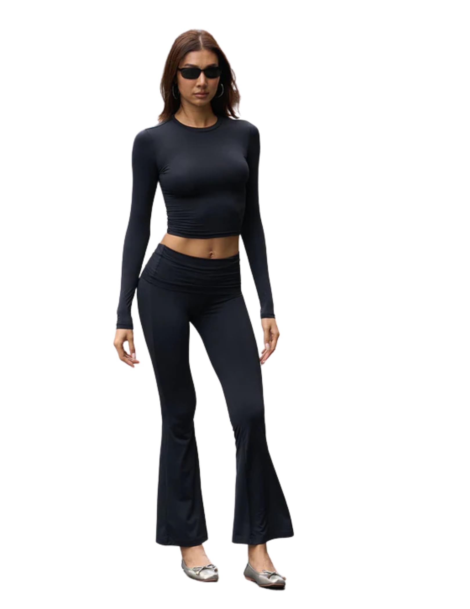 Bonkers Corner Black Full Sleeves Polyamide Top in black