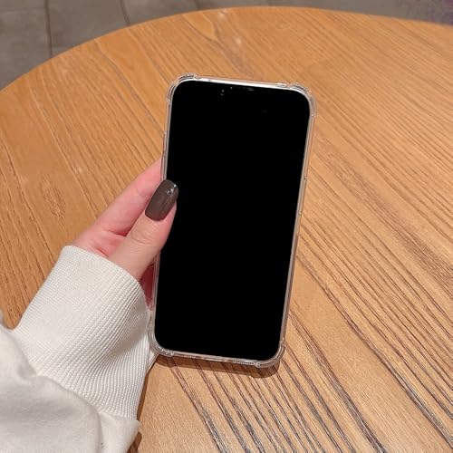 Capa transparente à prova de choque com carregamento sem fio para iPhone 11 12 13 14 15 16 17 Pro Max Plus Air, preta.