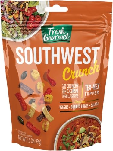 Image of Fresh Gourmet Savory Southwest Crunch Tex-Mex Topper - 3.5oz Pouch, Single | Southwest Flavor & Crunch | Perfect for Meals & Snacks (Pack of 5)