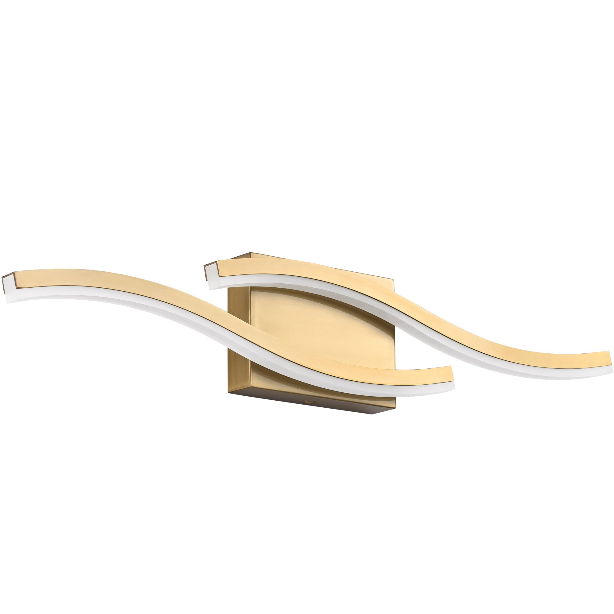 PRESDE 24in Dimmable Modern LED Bathroom Light Fixtures Over Mirror, Gold Vanity Light for Bathroom, Brushed Brass Bath Lighting