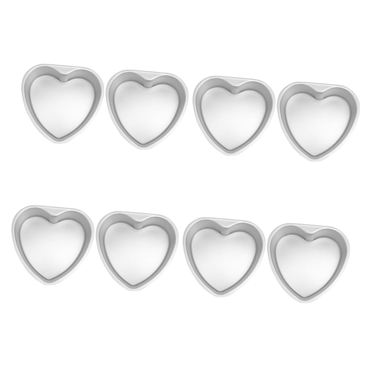 Mikinona 4 Set Di Teglie Da Forno A Forma Di Cuore Per Torte Teglie Per Cheesecake Mini Da Forno 2 Pezzi*4