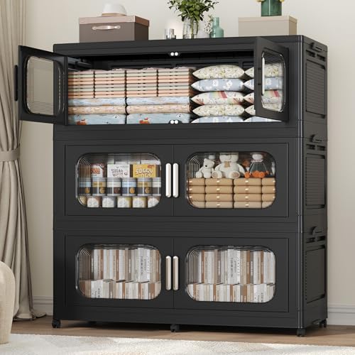 KuyiGame 150Gal Exra Large Stackable Storage Bins with Lid, 600QT