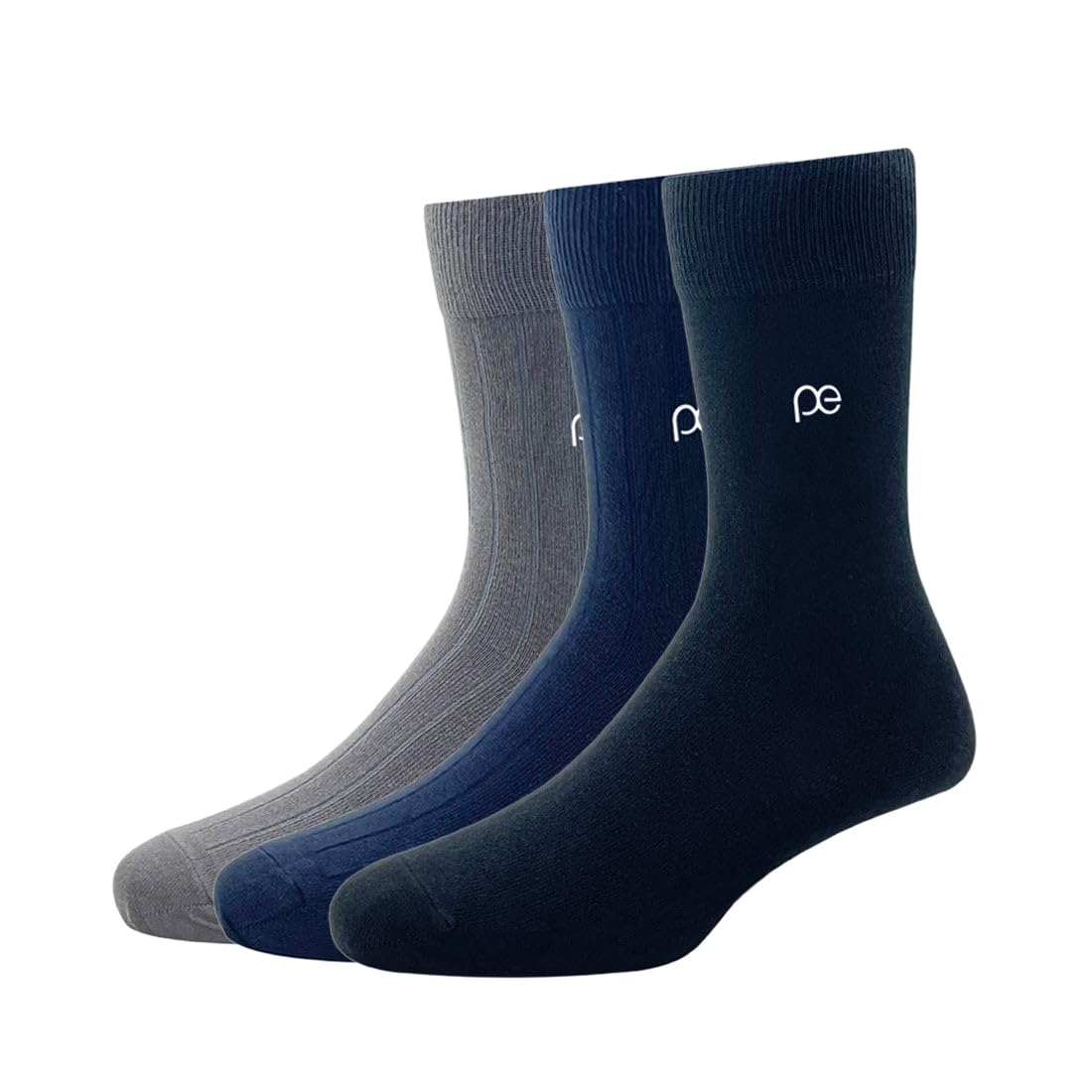 peter england Mens Cotton Full Length Socks (Pack of 3) Black, Dark Grey & Navy-picture-14