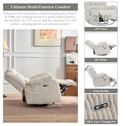 Sillón reclinable tapizado en terciopelo Blanco grisáceo miniatura 5