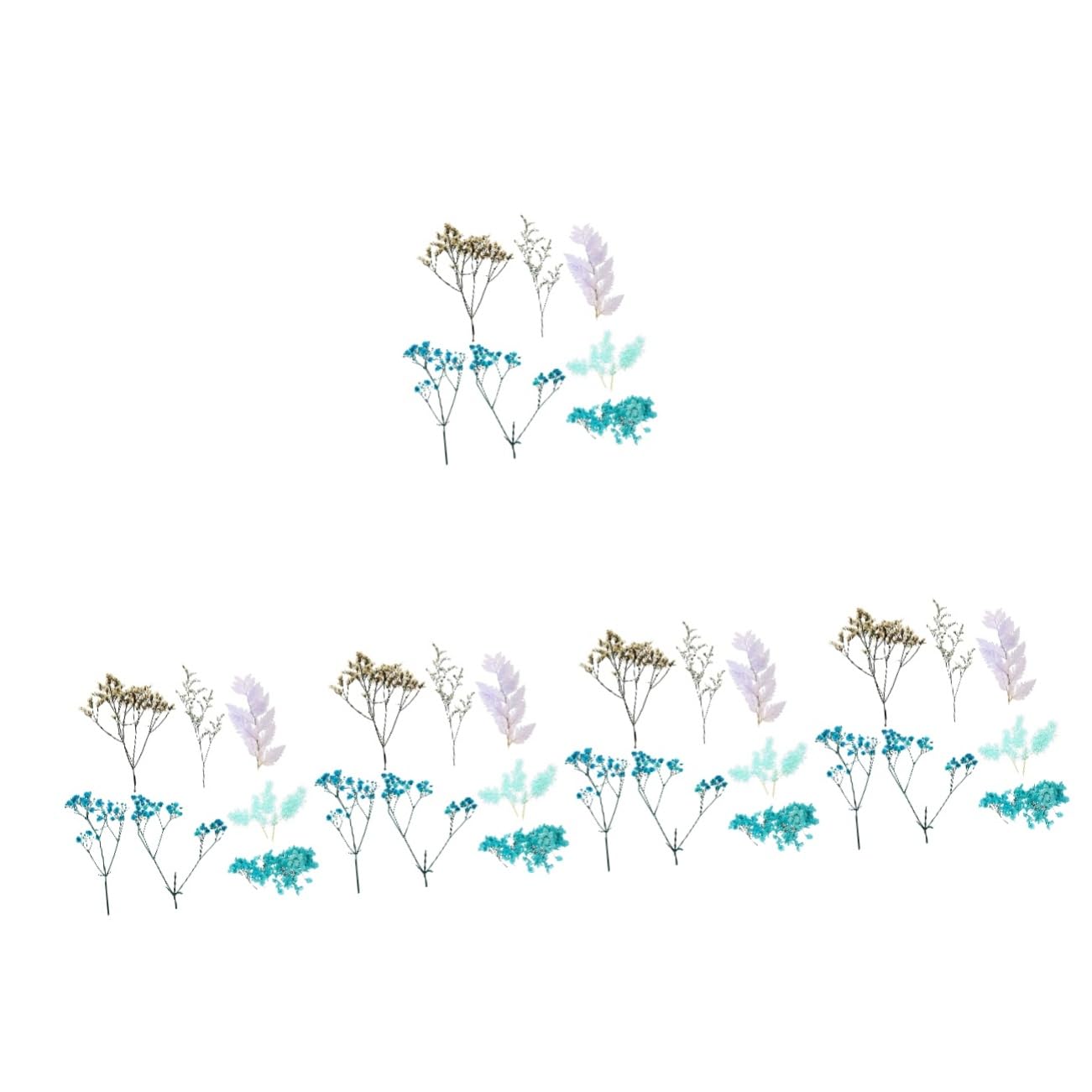 Abaodam 5sets Materiali Per Fiori Secchi Kit Per Decorazioni Artigianali Per Candele Aromatiche e Scrapbooking Fiori Pressati Naturali