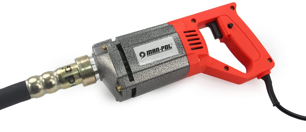 Vibratore elettrico 1350W per calcestruzzo cemento Testa Vibrante Ø35 mm 2m Motore 4500 rpm