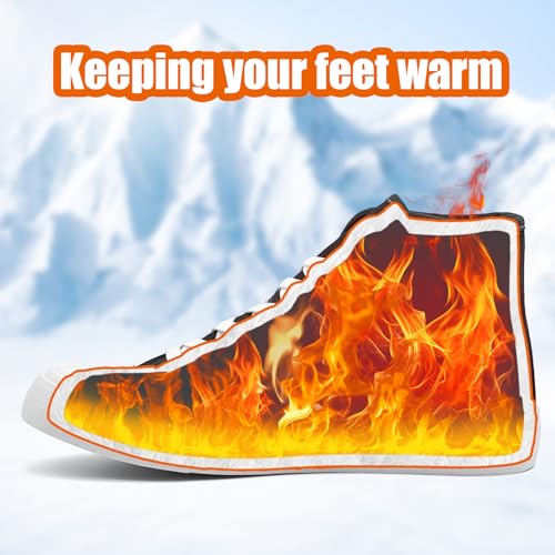 Womens Winter Snow Boots High Top Warm Canvas with Fur Lined Ankle Winter Sneakers3