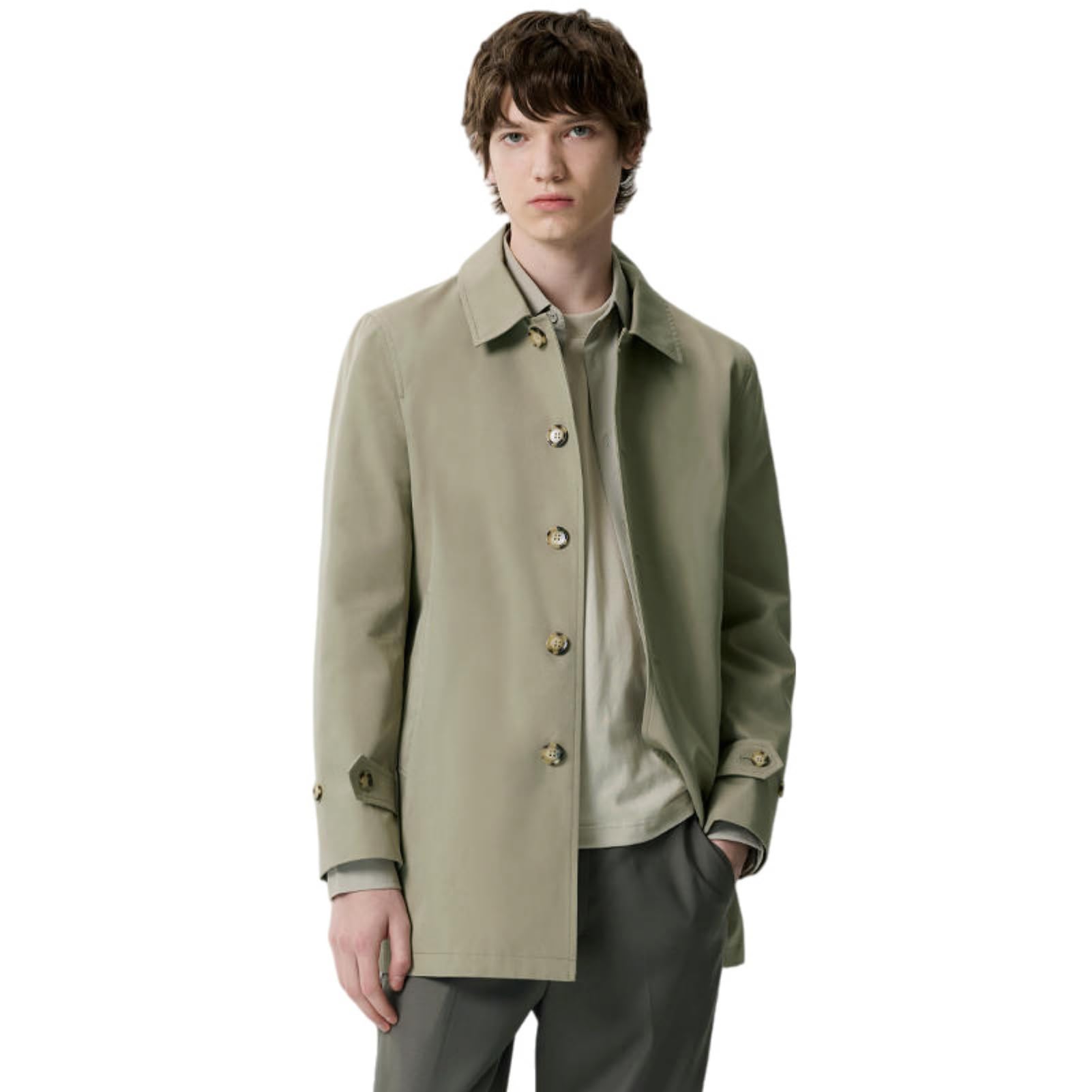 Veste boutonnage simple homme manteau mi-long classique - 6