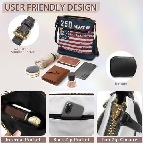 Image of Leather Purses for Women, Leather Hobo Bags for Women Travel Sling Purse Triple Zippered Pockets Shoulder Bag