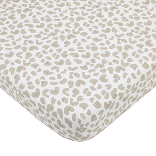 Image of NoJo Jungle Gym Grey and White Super Soft 100% Cotton Fitted Crib Sheet