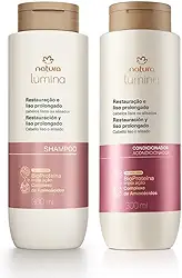 Kit Shampoo e Condicionador Lumina para Restauração e Liso Prolongado