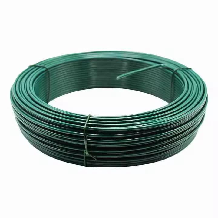 Zestaw 12 rolek zielonego laminowanego drutu żelaznego do ogrodu 50 m z powłoką PCW