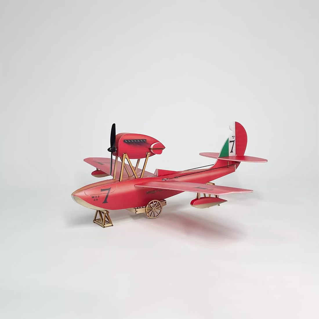 MinimumRC M-33 RC Flugzeug, Gyro-stabilisiert 4CH Ferngesteuertes Flugzeug Starrflügler Flugboot Outdoor Für Erwachsene, Anfänger (Gas Links / 1 Batterie)