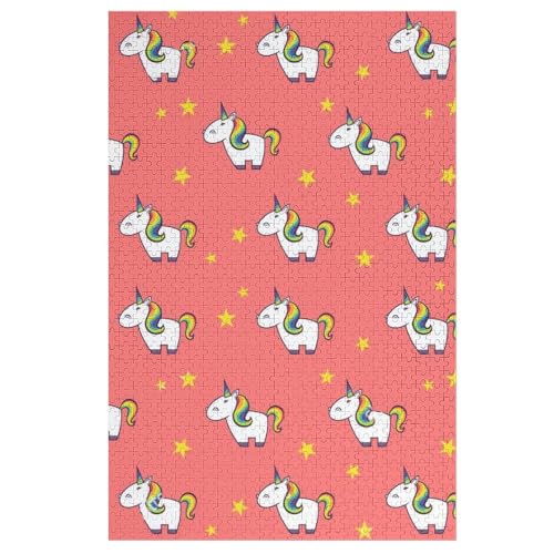 Image of Unicorrn Background Wooden Puzzles for Adults Wood Puzzle Creative Gift Decor Artwork 1000 PCS, 20240524