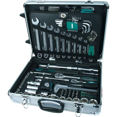 6 mejores cajas de herramientas completas OCU 25 Mannesmann - M29077 - Carro de aluminio para herramientas, equipado...