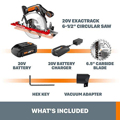 WORX Cordless Circular Saw, 20V 6-1/2-Inch ExacTrack, WX530L - image 6