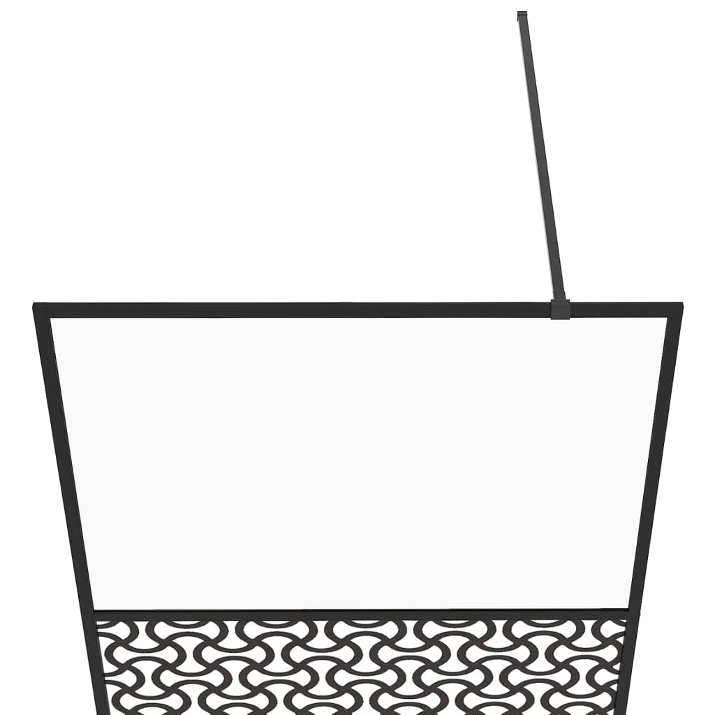 Red Cup Living vidaXL - Mampara de ducha (cristal templado, 100 x 195 cm), color negro