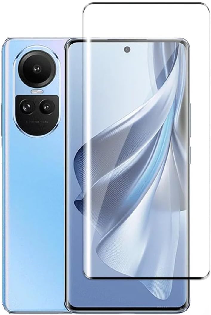 ZubitechScreen Protector for OPPO Reno 10 / Reno 10 Pro 5G Tempered Glass Screen Protector 9H Hardness Anti Fingerprint Scratch Resistance for OPPO Reno 10 / Reno 10 Pro 5G