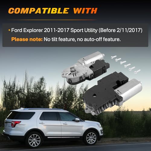 Image of 2Pcs Sunroof Motor Left and Right, Moon Roof with Bolts Compatible with 2011-2017 Ford Explorer Sport Utility 2.0L L4 3.5L V6 Replace BB5Z15790A, BB5Z15790D