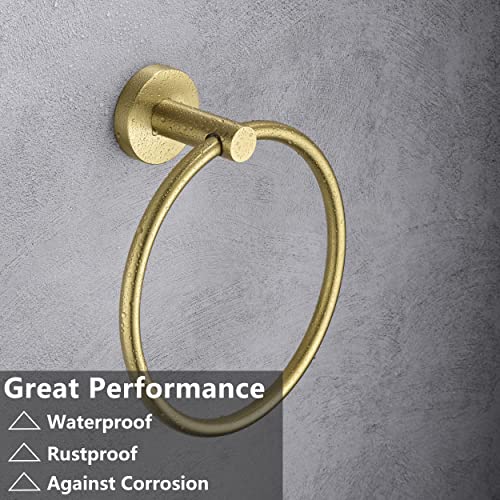 Gold Toilet Paper Holder, Towel Ring Set 2 Pieces Hand Towel Holder For Bathroom Hardware Accessories Set Sus304 Stainless Steel Sturdy Wall Mount Bathroom Holder… #TOP4