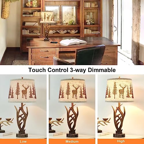 Dungoo 26 Inch Touch Control Antler Table Lamps Set Of 2 thumb #3