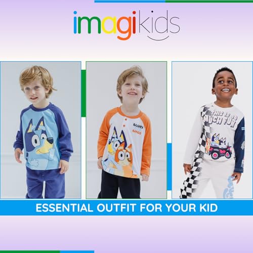 Image of Bluey T-Shirt and French Terry Jogger Pants Outfit Set Infant to Big Kid Sizes (12 Months - 10-12)
