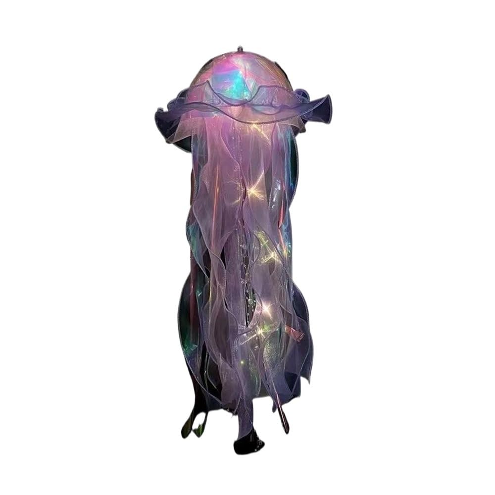 Colorful Jellyfish Lantern Ocean Animals Party Decor Under The Sea Theme Birthday Party Decor Jellyfish Lantern Photo Props(Purple)