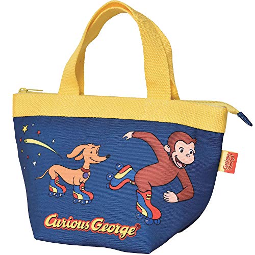 おさるのジョージ LIC-0224-25(24/ローラースケート) ランチバッグ ニコット(Nicott) Curious George お弁当 BAG アルミ 保冷 保温 レジャー 遠足 キッチン 学校 ランチ 子供 食器 キャラクター ギフト プレゼント