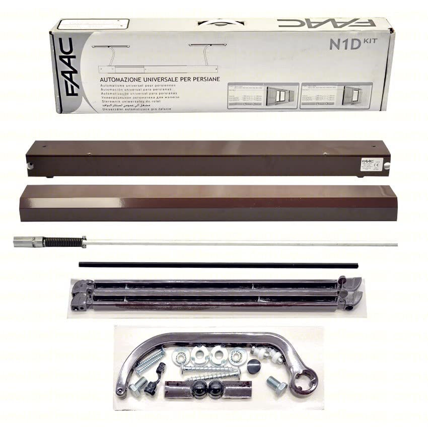 Dieffematic Automazione Persiane Night One Day Radio Senso Kit - Universale 1/2 Ante, Rilevamento Ostacoli, Marrone