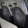 BASENOR Tesla Model 3 Model Y Model S Model X Leather Seat Back Kick Protector Backseat Kick Mats for Kids Extra Organizer Pocket Resistant Waterproof Scratchproof Resistance Protection Set of 2 Black