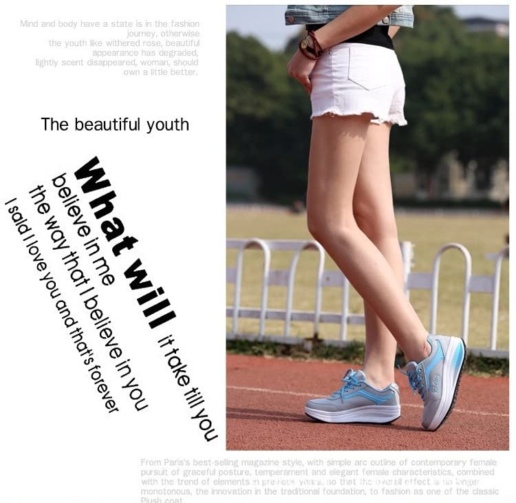 Women Fashion Running Shoes Comfort Sneakers with Arch Support, Lace Up Thick-Sole Athletic Shoes Casual Gym Sneaker3