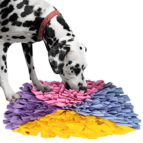 IEUUMLER Snuffle Mat para Perros Estera de alimentación Estera de Entrenamiento Manta para la Nariz Juguete de Juego IE075 (45x45cm, Muti-Color)