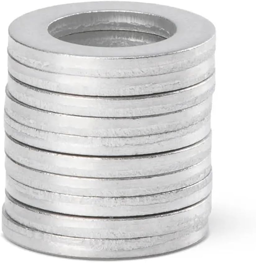 200PCS 12 * 20 * 2mm Oil Drain Plug Gaskets for Crush Washers Seals Rings Hole Silver Fastener Gasket Aluminum Washers Car Accessories