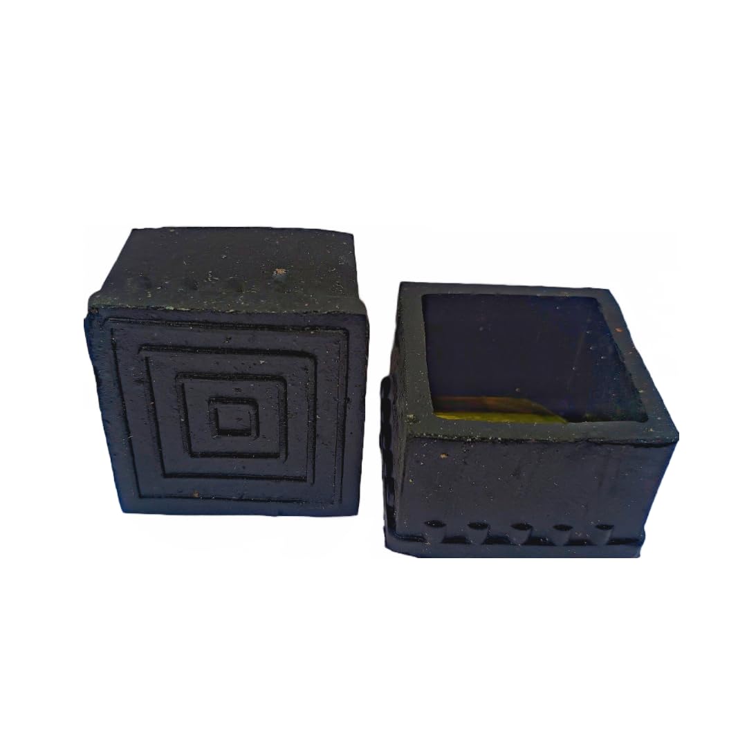 SASALES Square Rubber Bush or Cap or Feet for Furniture Leg - Black - 2X2 Inch (50 mm) Pack of 4-image-3