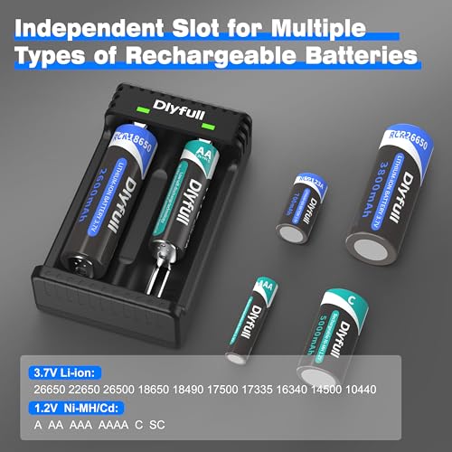 Dlypow Universal 18650 Battery Charger With Smart Fast Charge thumb #1