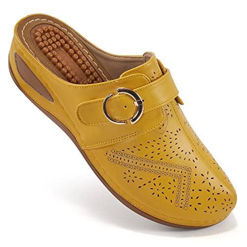 Alicegana Mules For Women Casual Summer Clog With Arch Support Shoes Slip On Sandals Comfy Wedge Shoes #TOP21