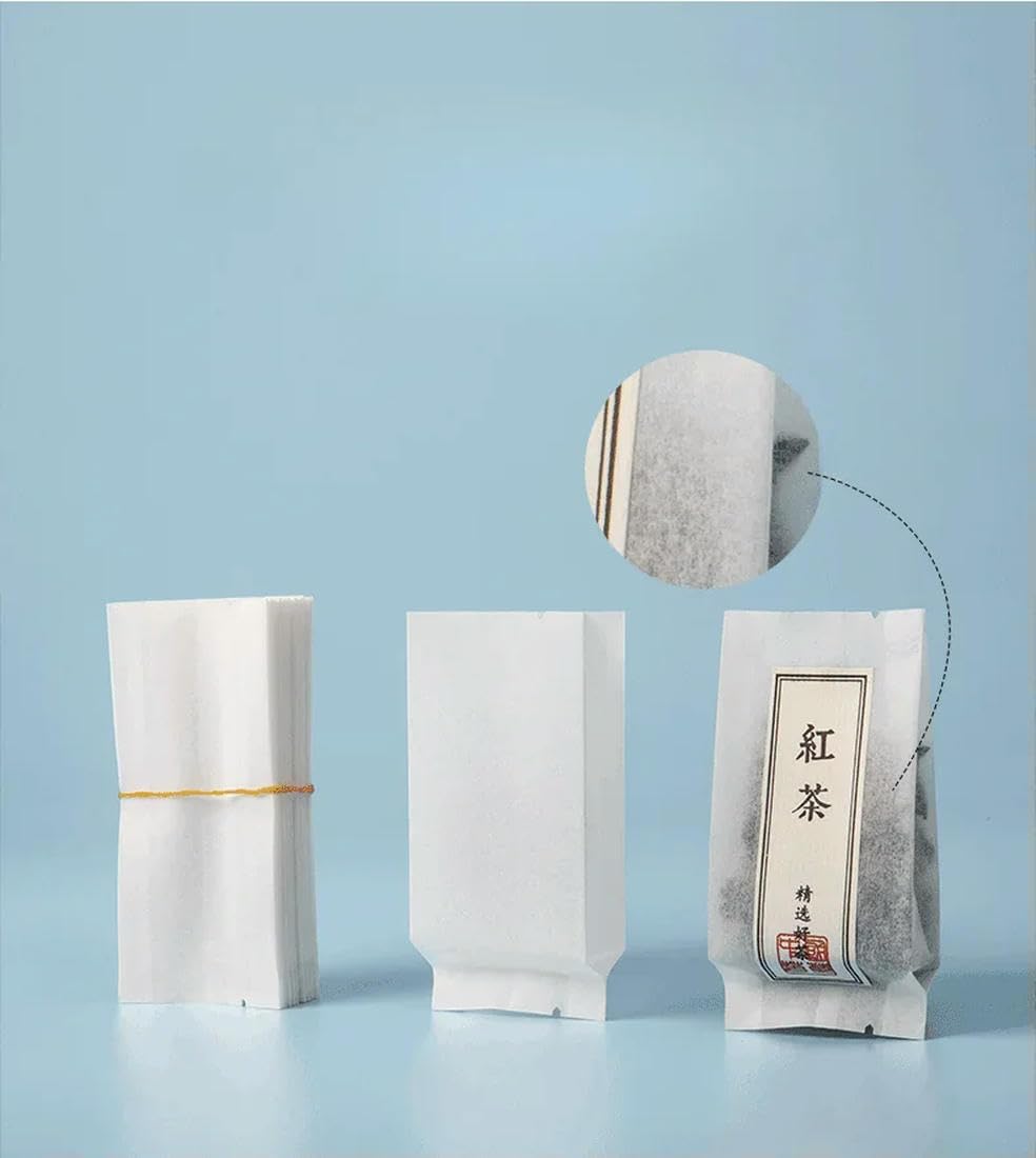 Bolsas de Papel de algodón Blanco de 100 Piezas, Bolsas de té con Especias, Bolsas de Embalaje de Hojas de té para el hogar, Bolsas de Embalaje de Cinco Granos Diversos