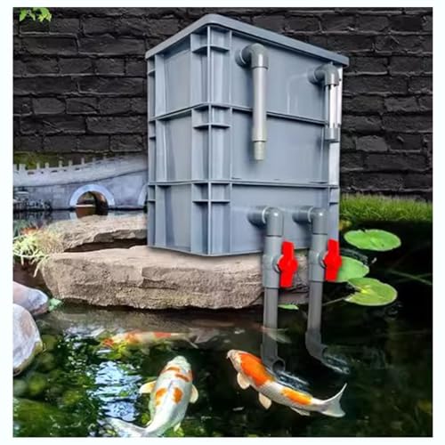 Filtro per Acquario, Kit Filtro per Acquario di Grandi Dimensioni per stagni e acquari - Scatola Filtro Esterna multistadio, purificazione dell'ossigeno, Nessuna Pompa Richiesta, Set complet