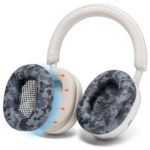 WC SweatZ XM5 - Patented Earpad Sweat Covers for Sony WH1000XM5 by Wicked Cushions, Black Camo