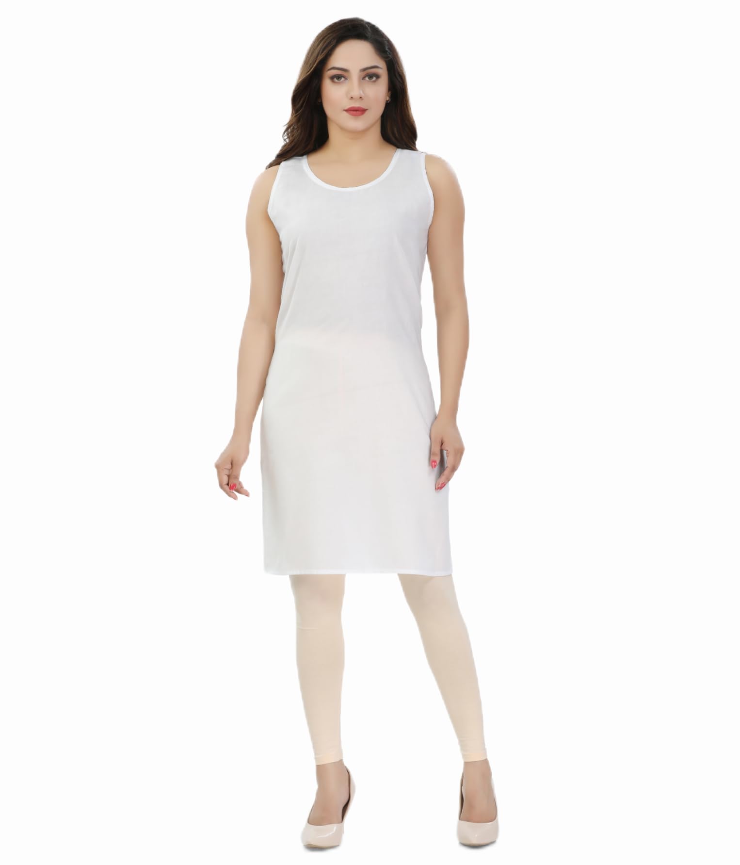 adi nx Women's Cotton Long Camisole Sameej Slip- Knee-Length-picture-24