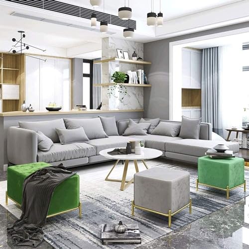 Reposapiés salón y taburete de sofá nórdico elegante para dormitorio 6