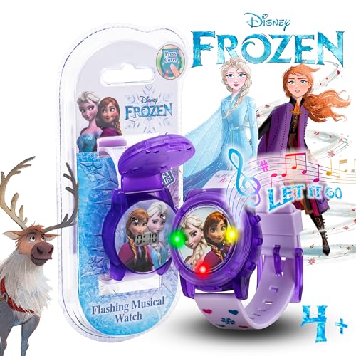 Accutime Disney Frozen Kids Musical Watch - Flashing Lights and 'Let It Go' Song - Perfect for Girls Featuring Elsa & Anna - Digital Time Display2