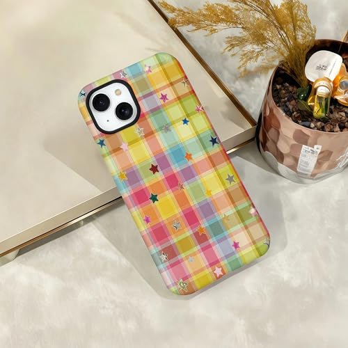 Coque iPhone 14 Plus antichoc à motif étoiles colorées