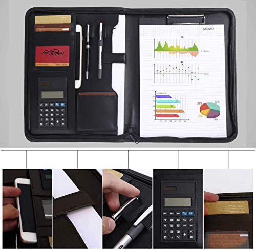 Leathario Portfolio voor kantoor, documententas, ordner, zakelijke planner, van PU - Image 4