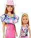 Barbie & Stacie Doll Set with 2 Pet Dogs & Accessories, Dolls with Blonde Hair & Blue Eyes, Summer Clothes